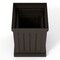 Square Plastic Planters Set of 2 Small Flower Pots with Drainage Holes and Nesting Design-Brown